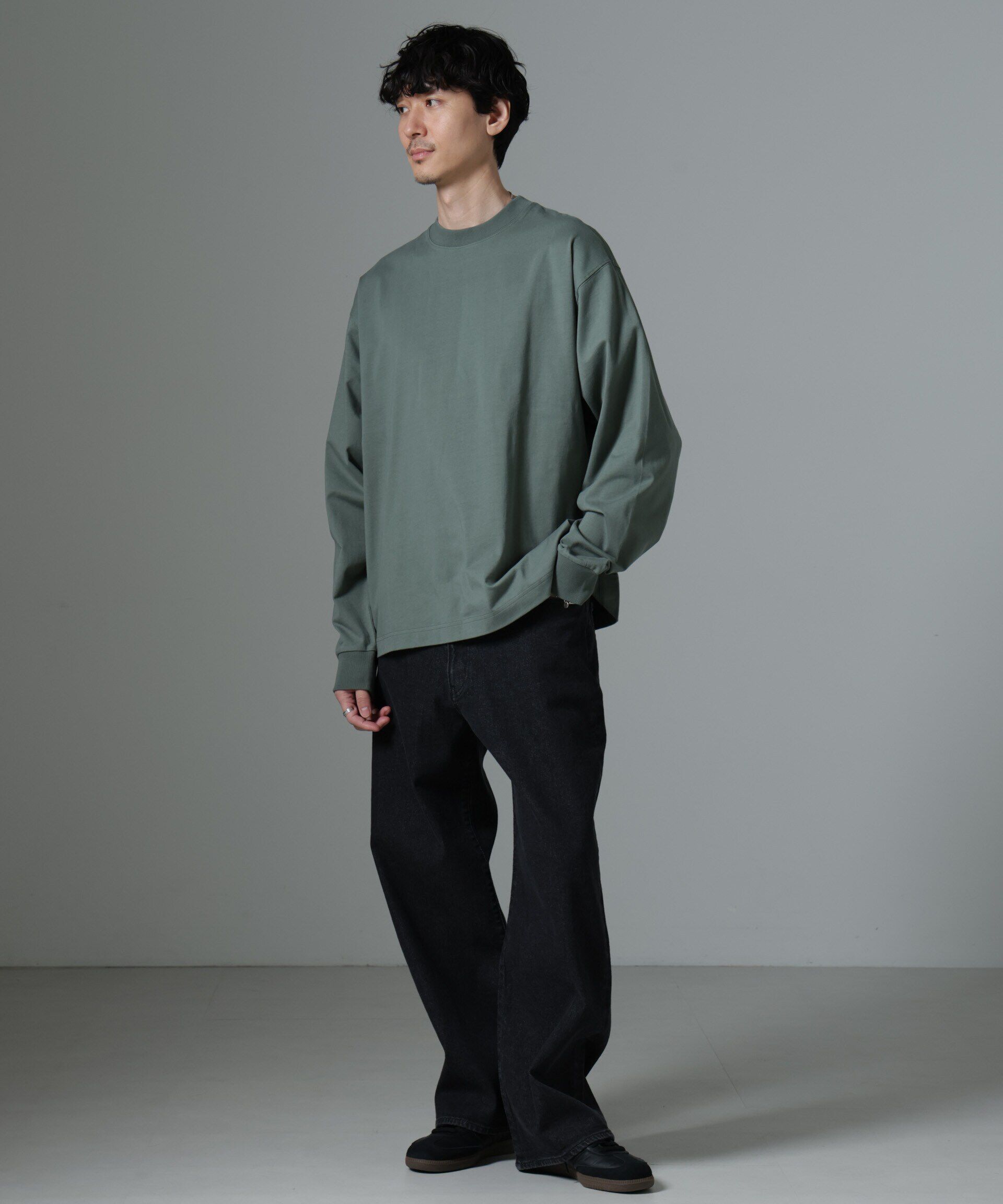 nano･universe「ビッグシルエットワンポイントTシャツ 長袖」|Tシャツ・カットソー|