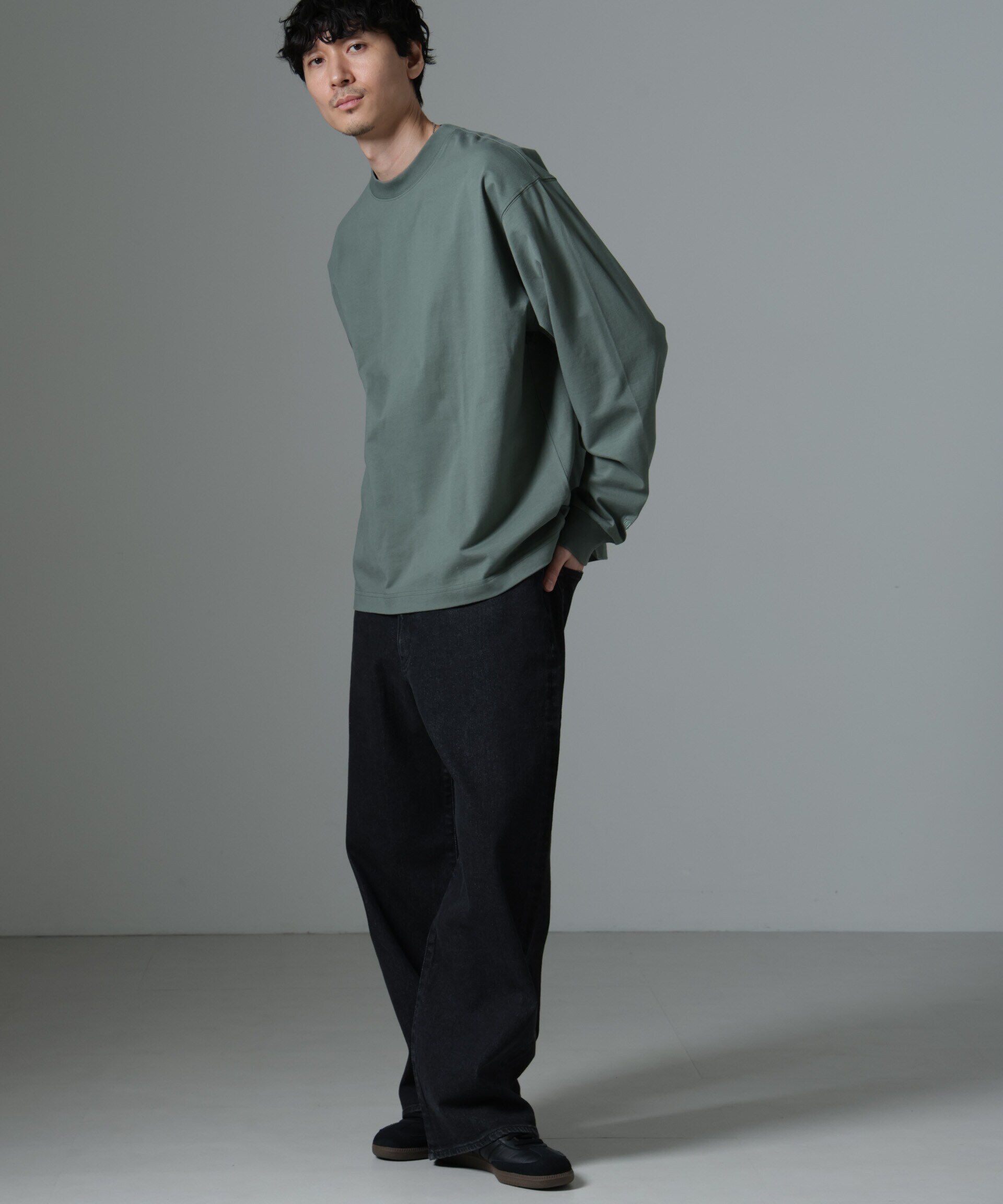 nano･universe「ビッグシルエットワンポイントTシャツ 長袖」|Tシャツ・カットソー|