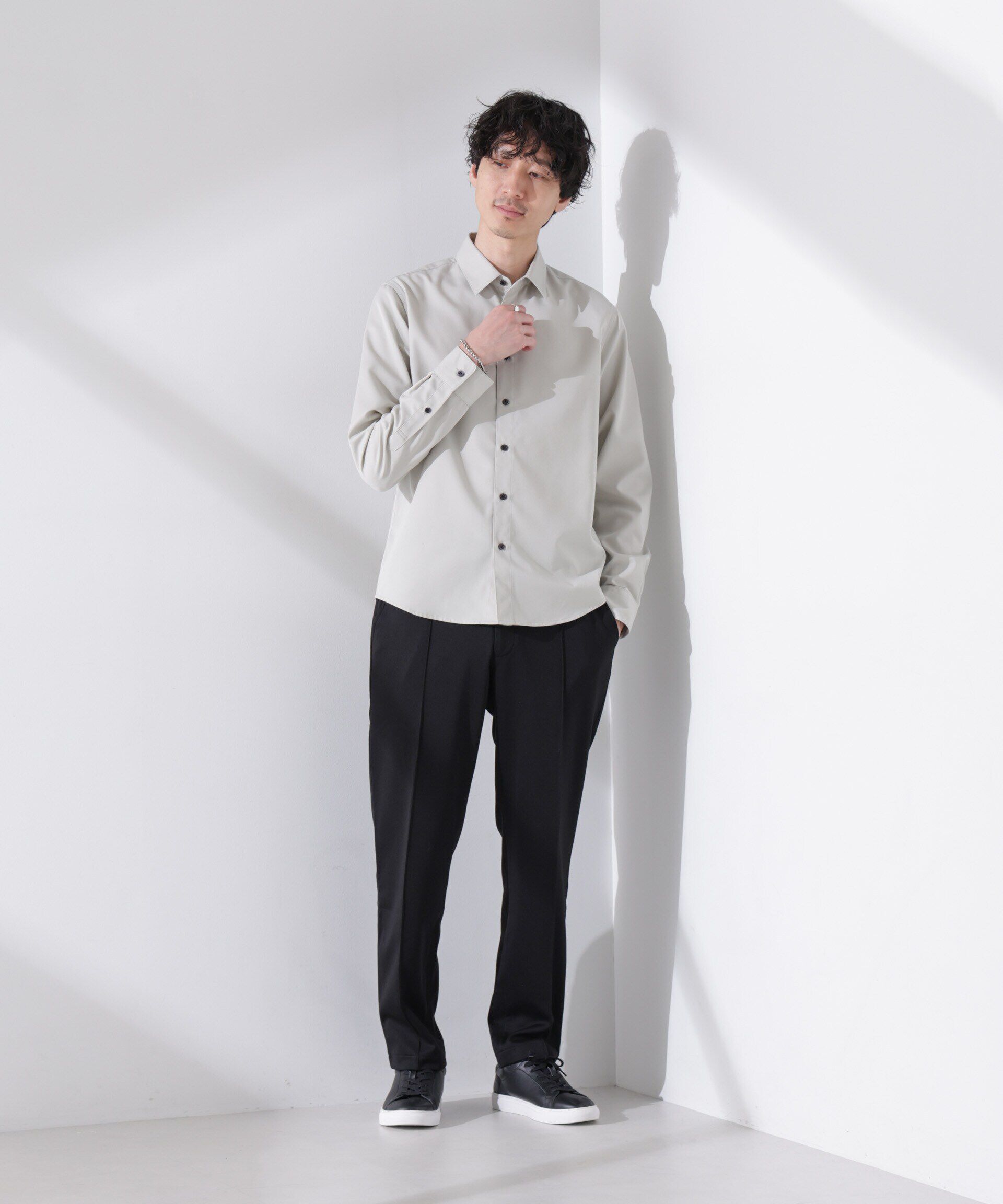 nano･universe「ダブルジャージーテーパードパンツ」|チノ|