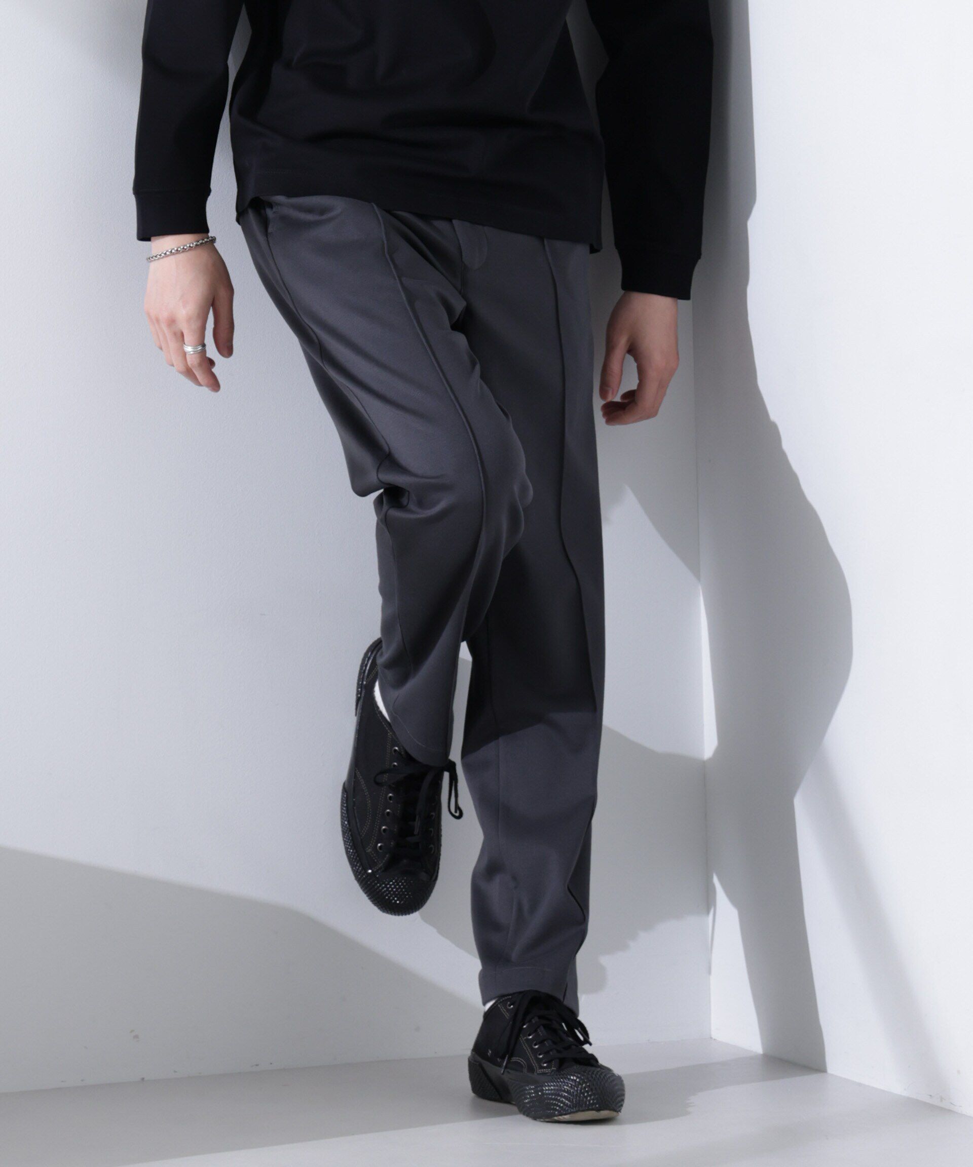 nano･universe「ダブルジャージーテーパードパンツ」|チノ|