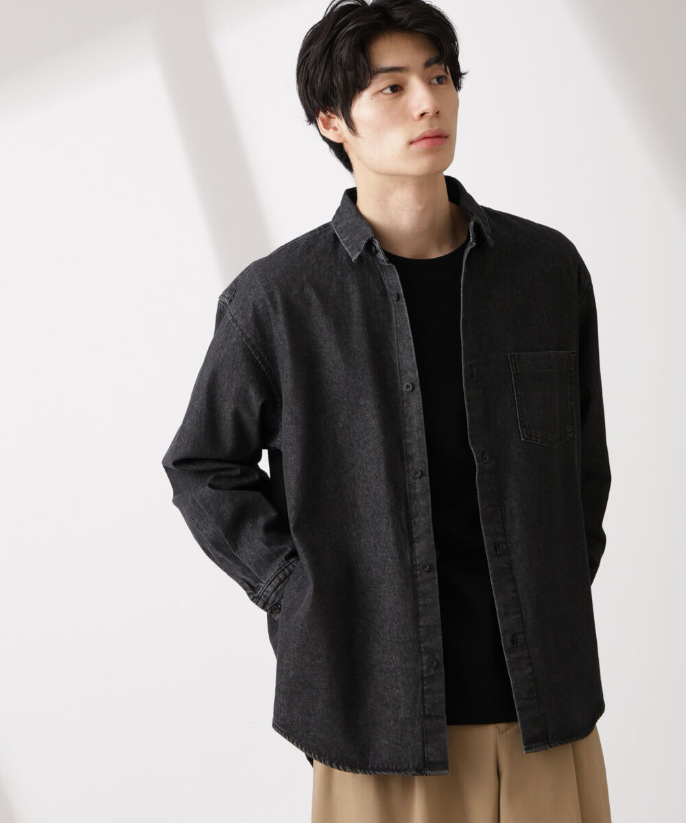 nano･universe「ライトオンスデニムシャツ 長袖」|シャツ・ブラウス|