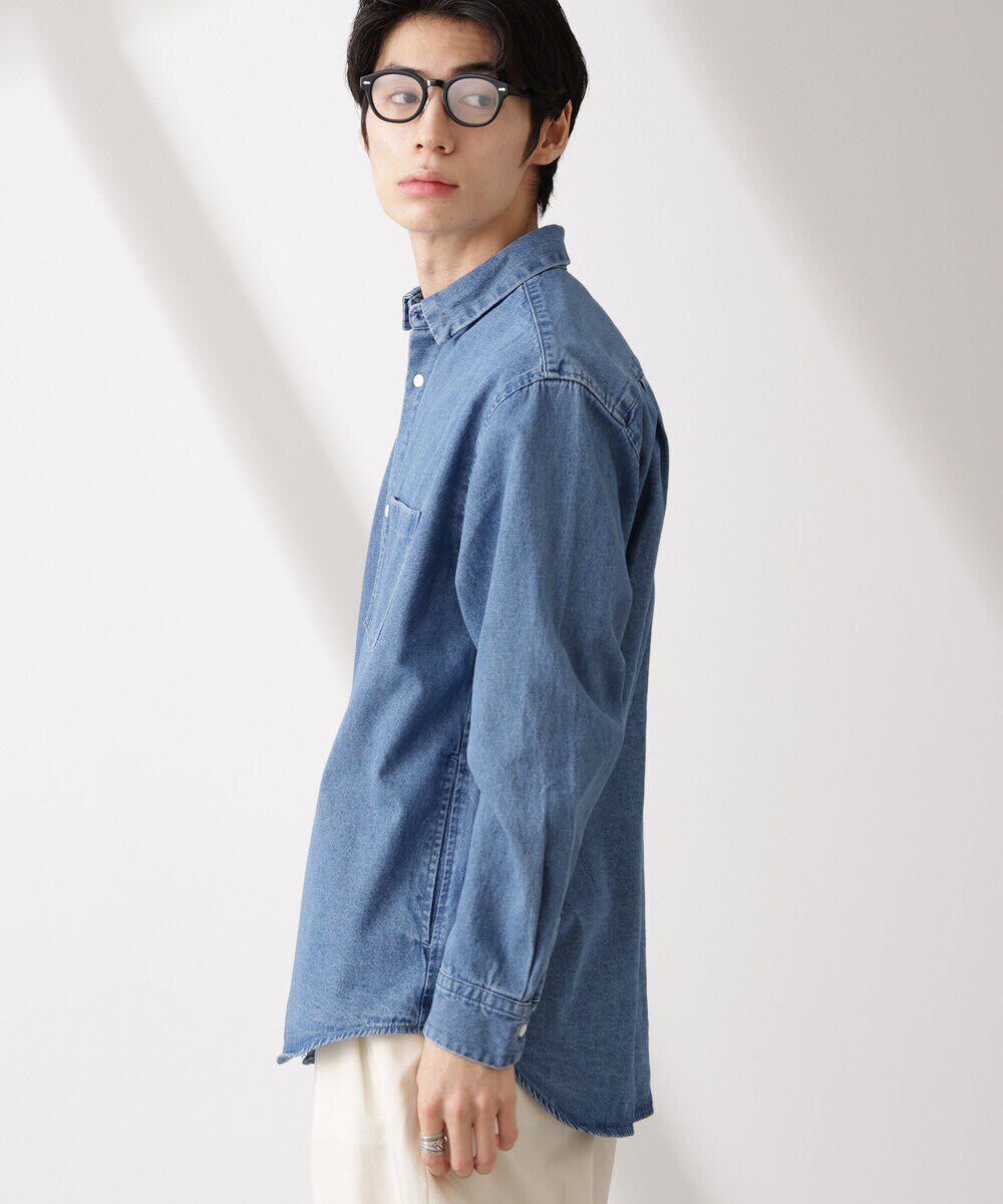 nano･universe「ライトオンスデニムシャツ 長袖」|シャツ・ブラウス|