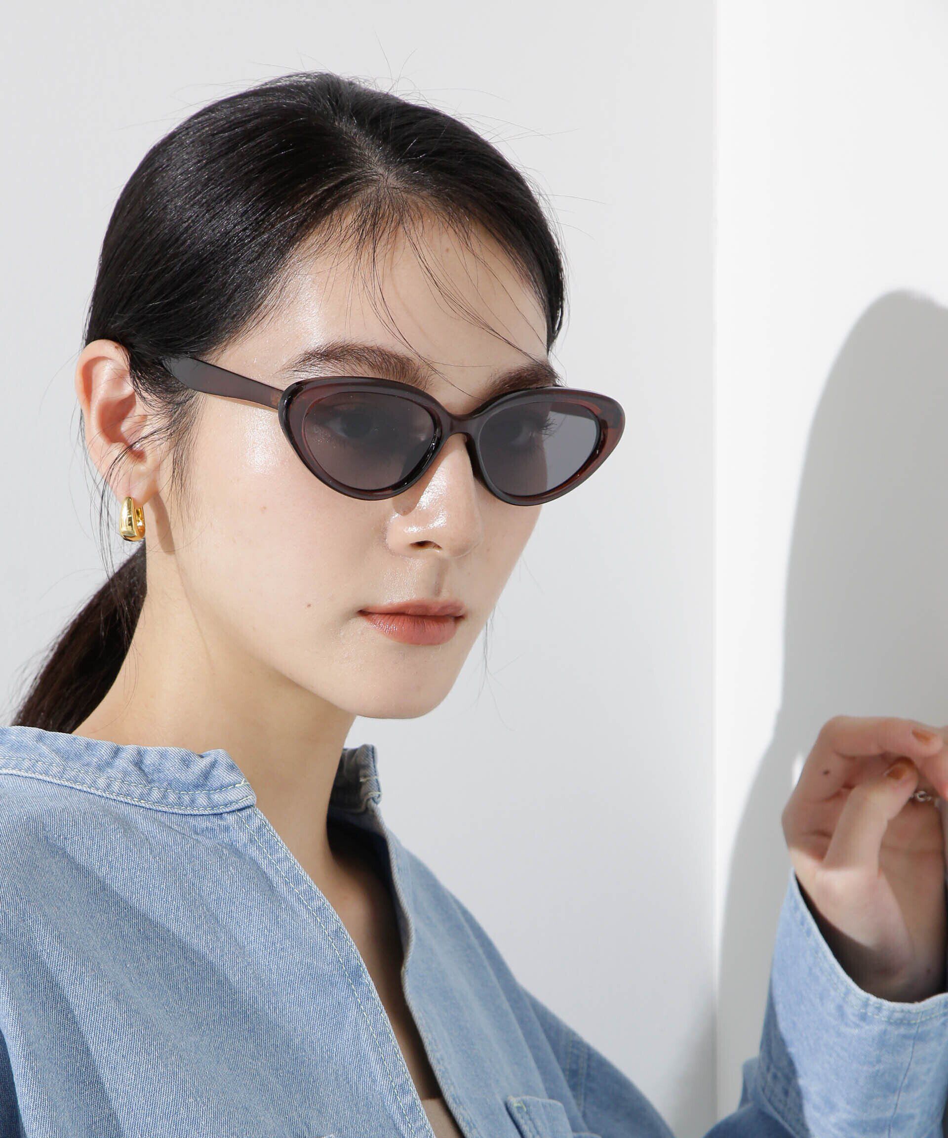 nano･universe「noeyedia/キャットアイ ファッショングラス」|メガネ|ブラウン