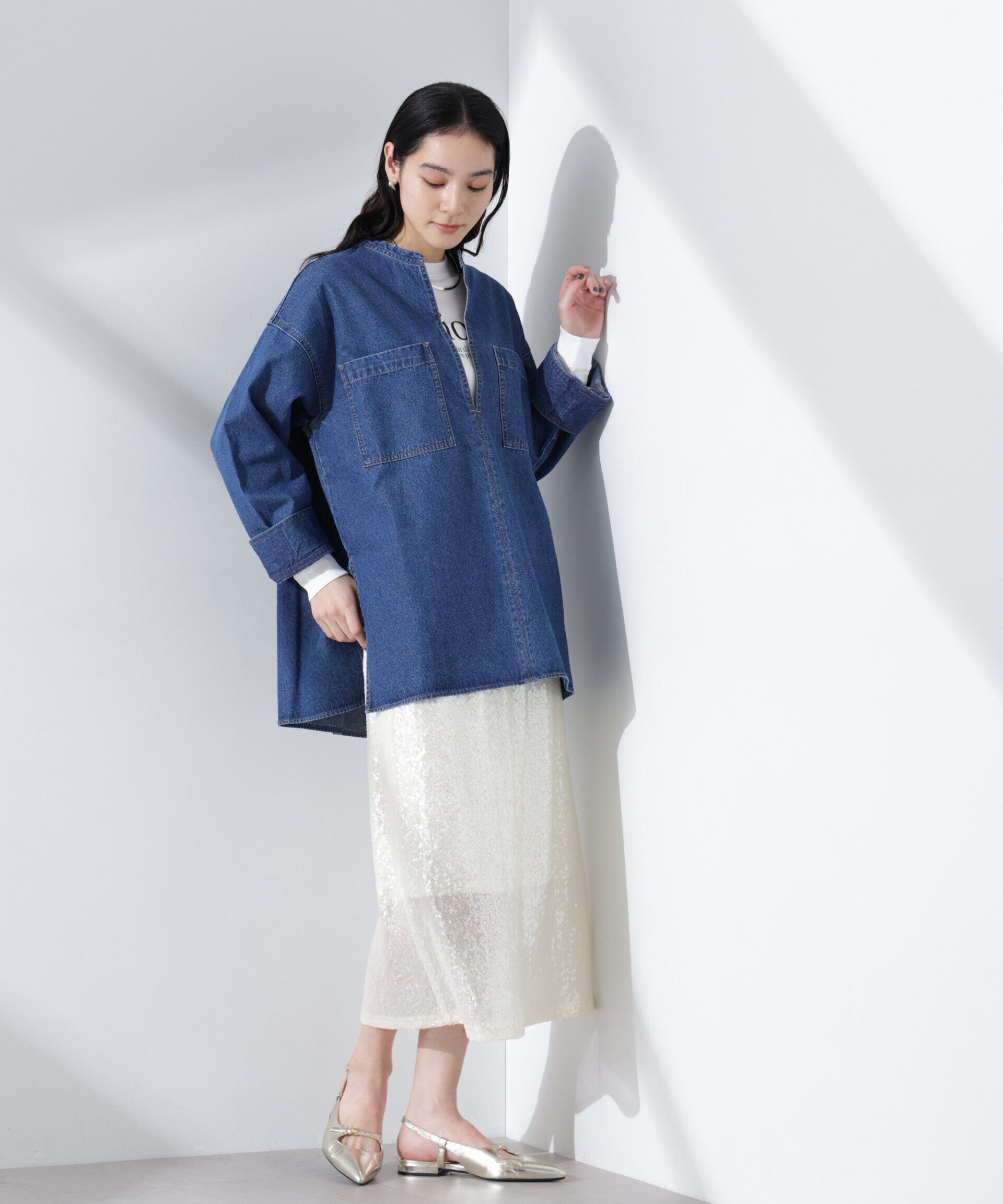 nano･universe「スパンコールスカート」|スカート|