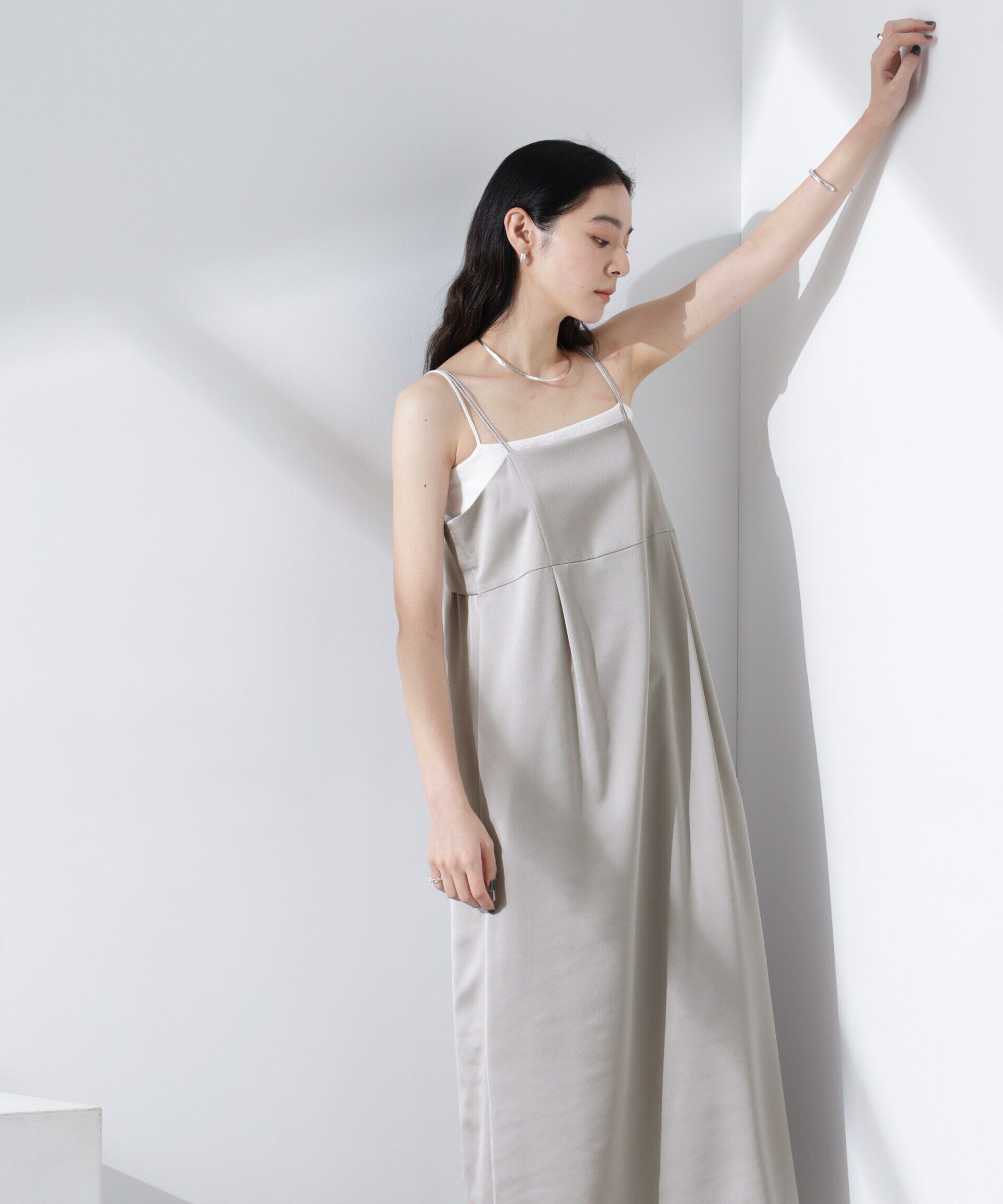 nano･universe「サテンキャミワンピース」|ワンピース|