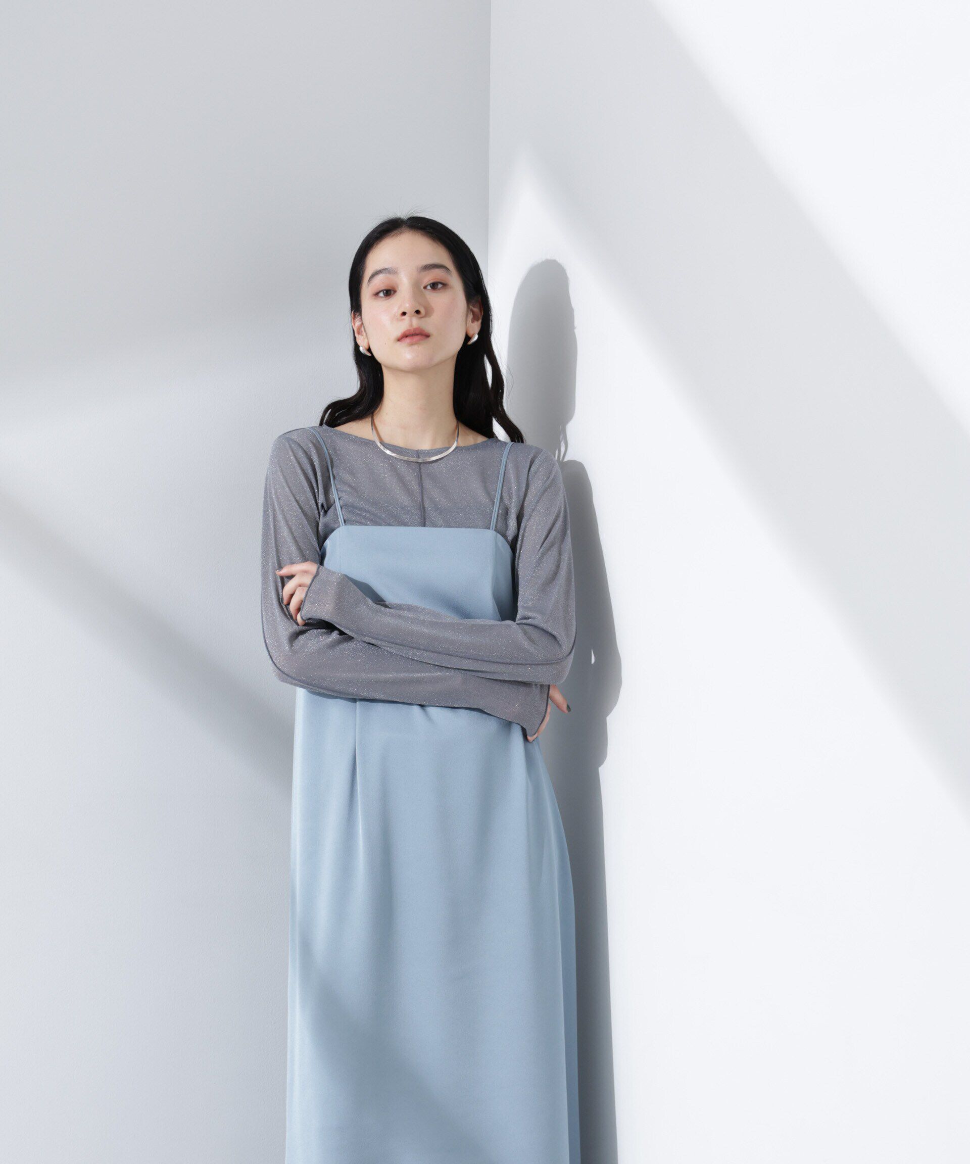 nano･universe「サテンキャミワンピース」|ワンピース|