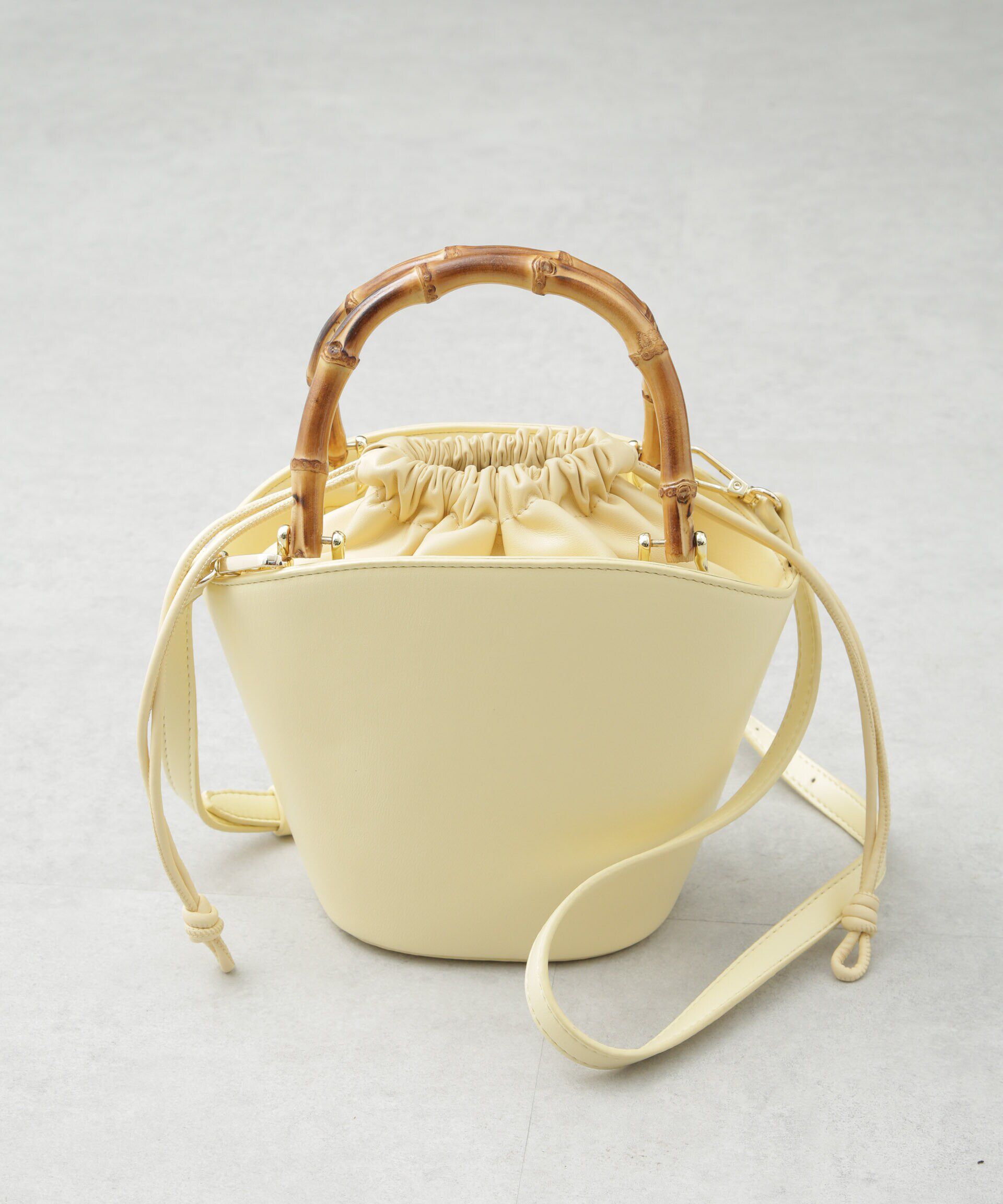 nano･universe「バンブーハンドルミニバケツバッグ」|ショルダー・メッセンジャー|