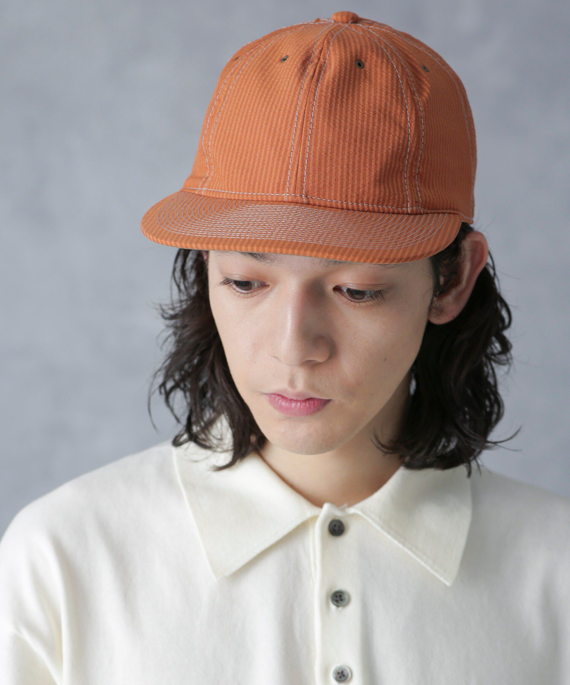 nano･universe「POTEN/別注 SEERSUCKER STITCH CAP」|キャップ・キャスケット|