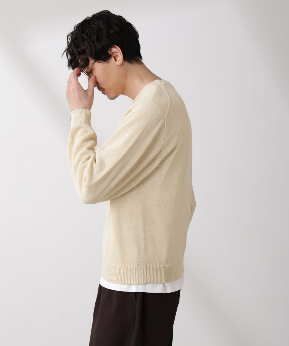 nano･universe「クルーネック シアーニット」|ニット・セーター|