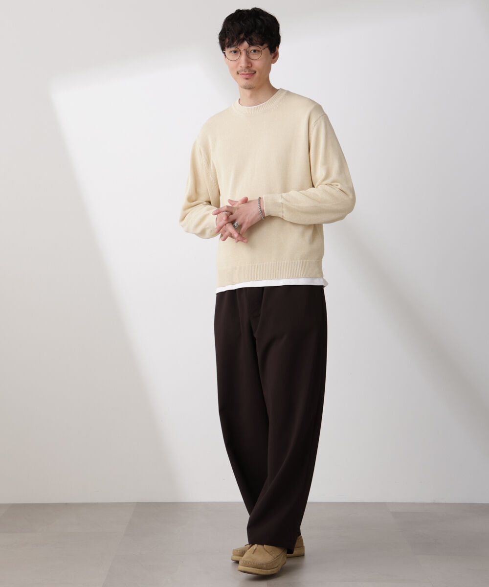 nano･universe「クルーネック シアーニット」|ニット・セーター|