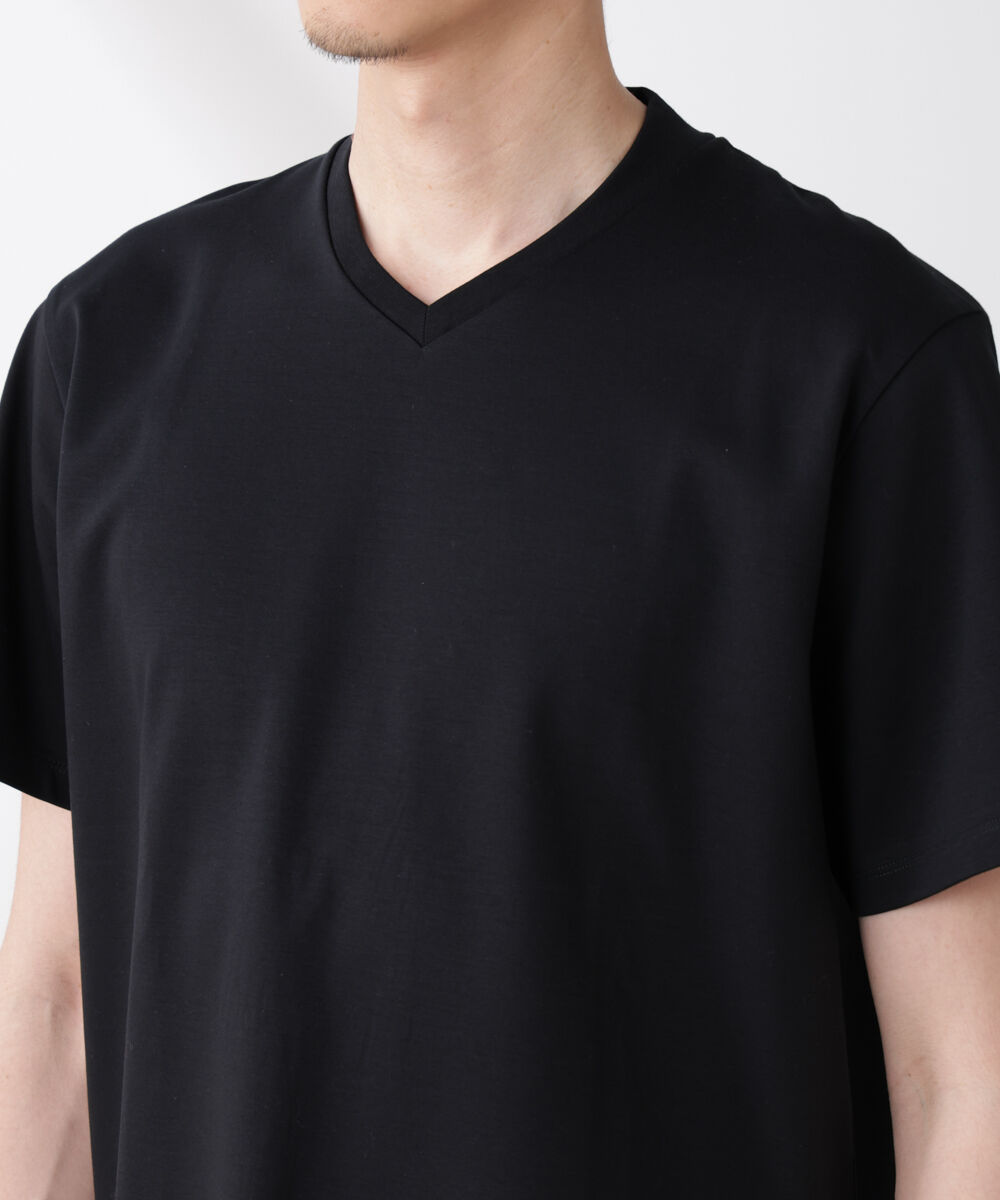 nano･universe「ジャケT(R)プレミアム Vネック 半袖」|Tシャツ・カットソー|