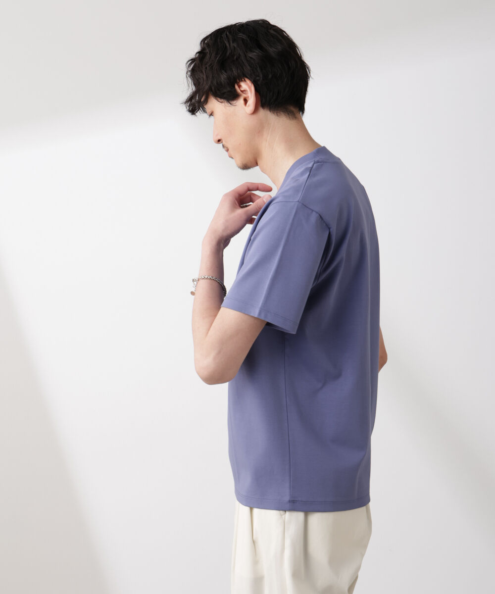 nano･universe「ジャケT(R)プレミアム Vネック 半袖」|Tシャツ・カットソー|