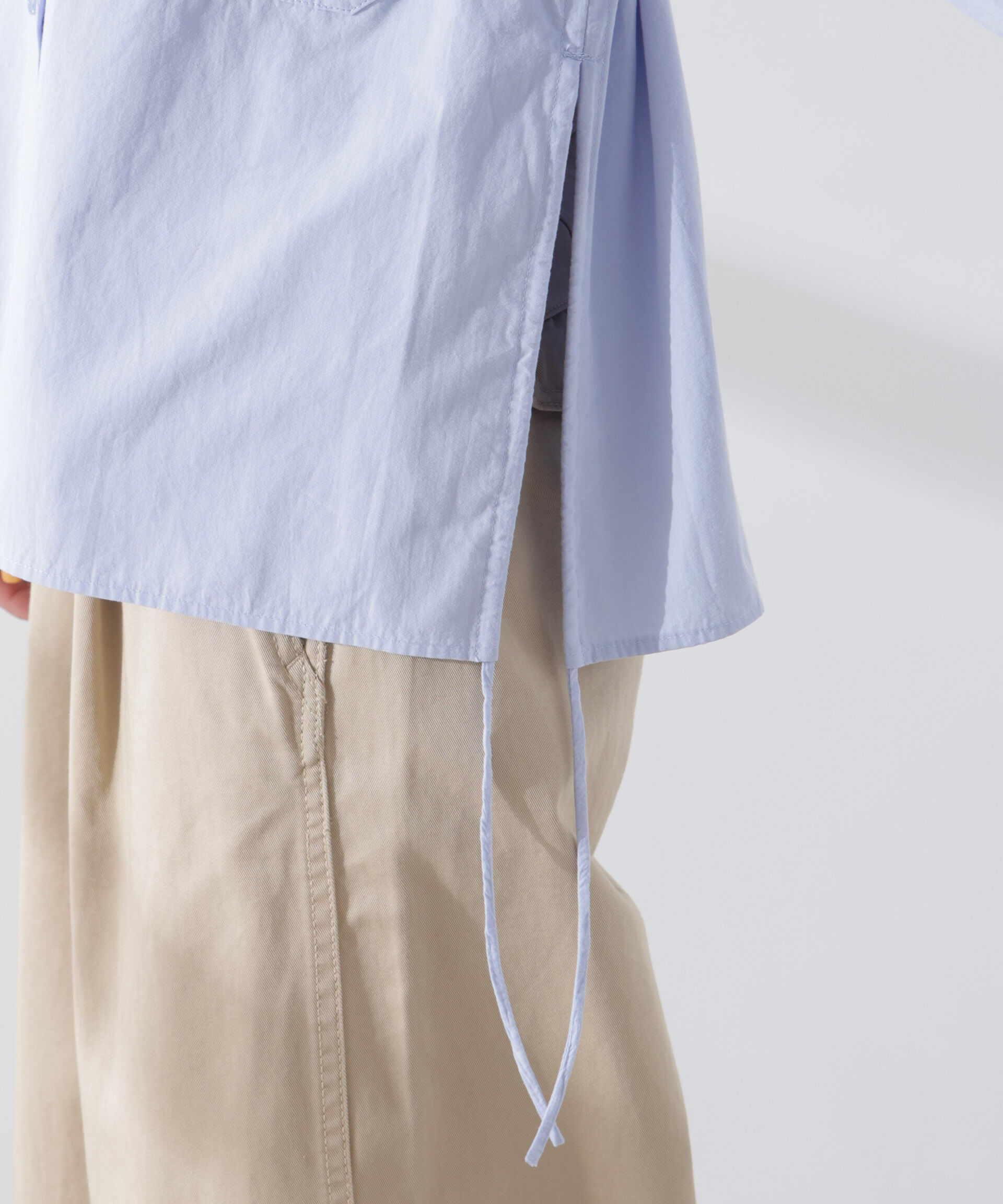 nano･universe「ビスチェセットドロストワイドコットンシャツ」|シャツ・ブラウス|