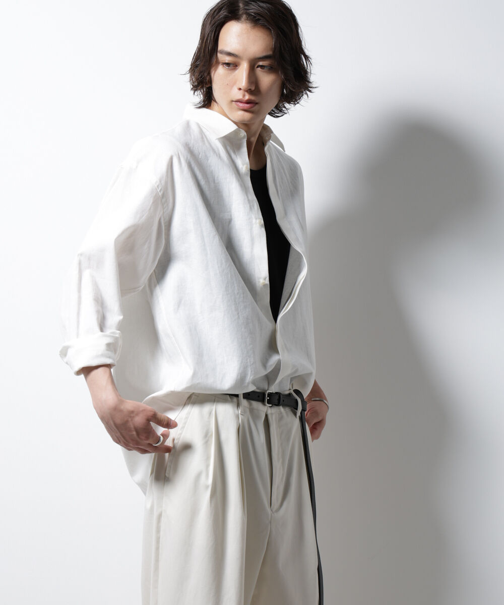 nano･universe「「BELGIUM LINEN FABRICS」リネンコットンレギュラーシャツ」|シャツ・ブラウス|ホワイト