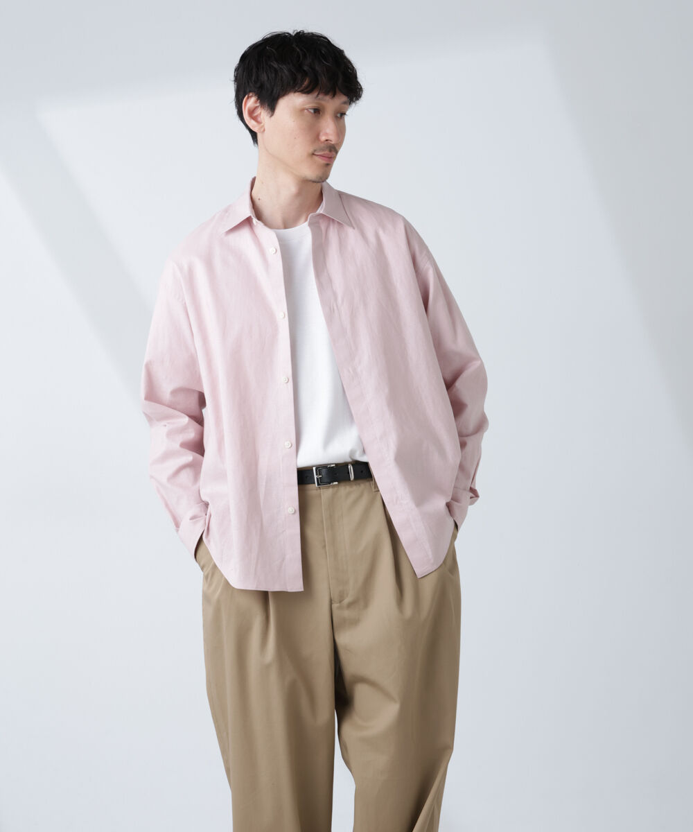 nano･universe「「BELGIUM LINEN FABRICS」リネンコットンレギュラーシャツ」|シャツ・ブラウス|