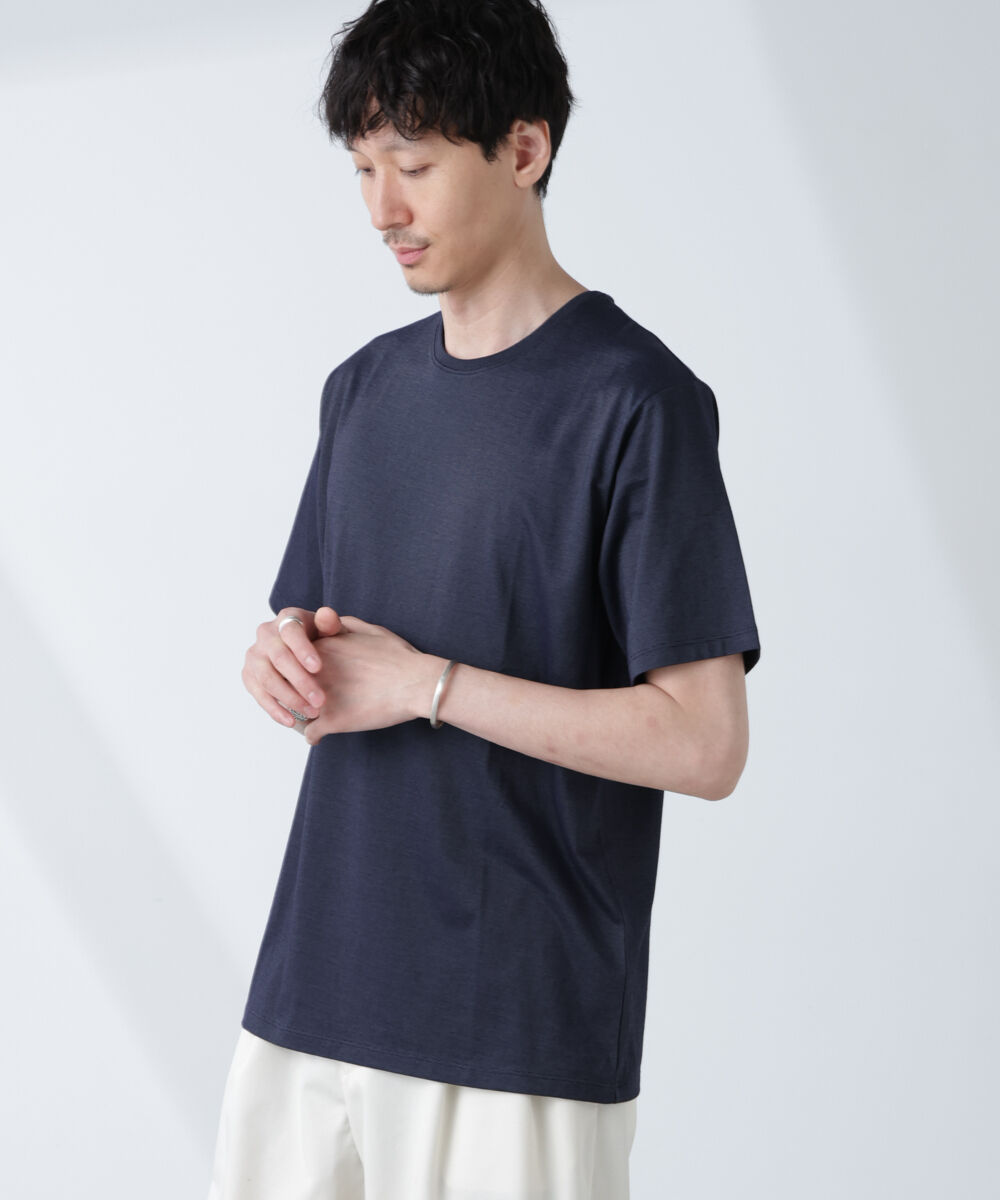 nano･universe「ソラーロライトストレッチクルーネックTシャツ(セットアップ可)」|Tシャツ・カットソー|
