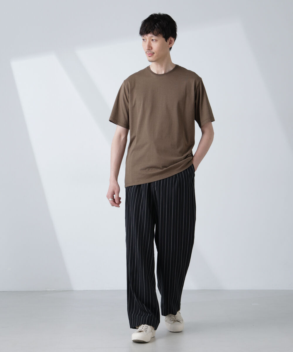 nano･universe「ソラーロライトストレッチクルーネックTシャツ(セットアップ可)」|Tシャツ・カットソー|