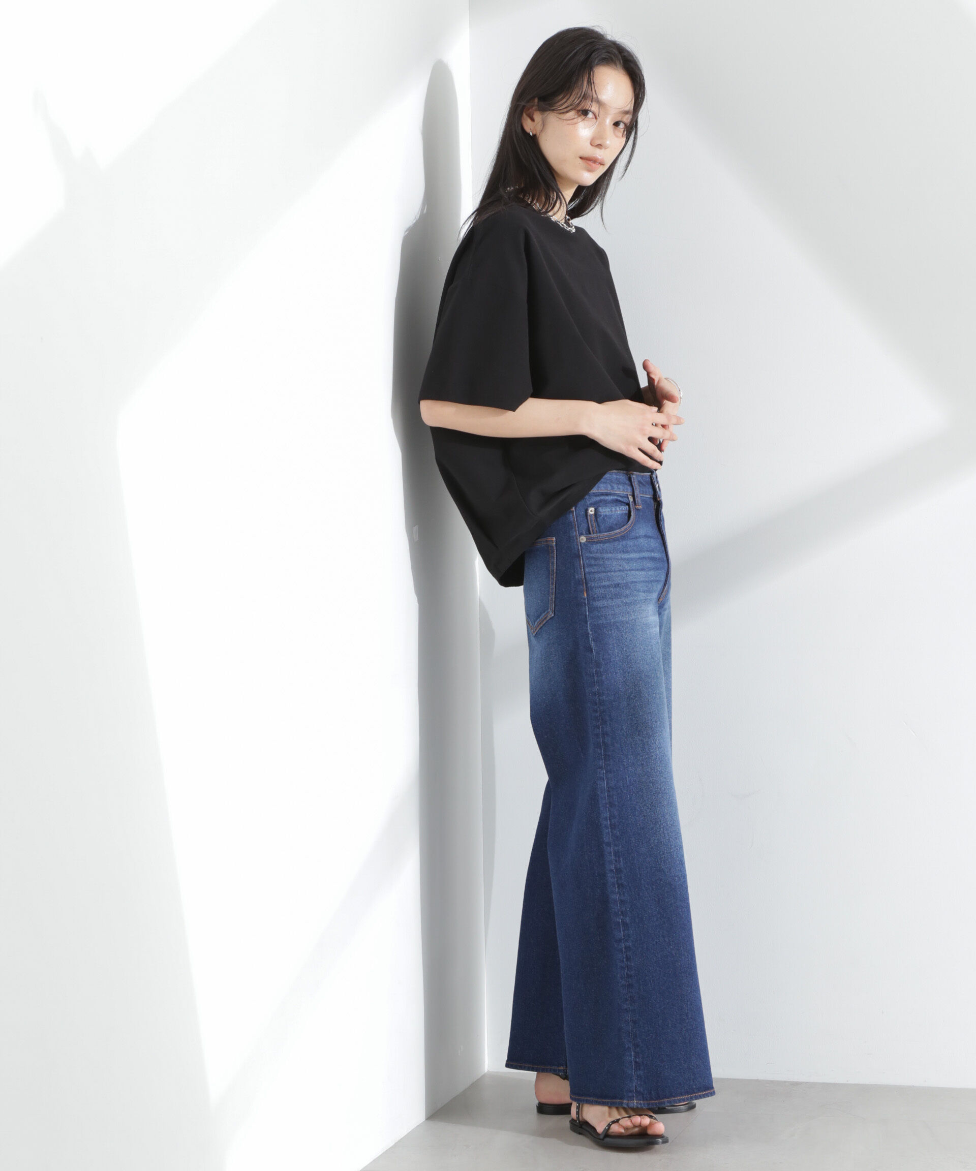 nano･universe「「MC」coveross(R)ツイル調 冷感プレーティング天竺Tシャツ」|Tシャツ・カットソー|