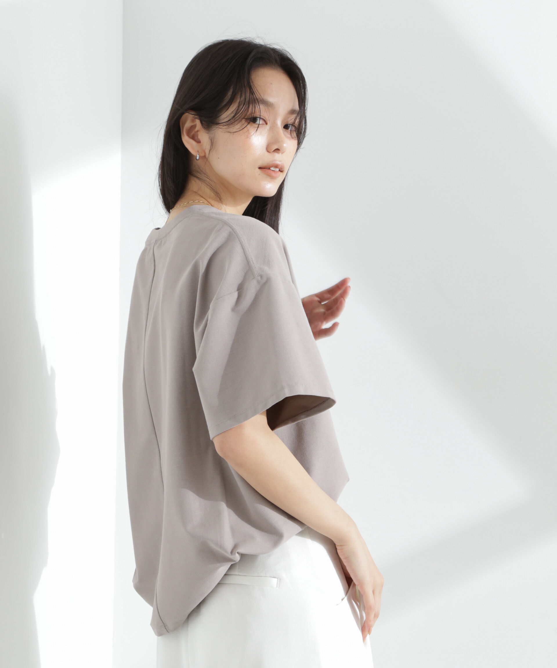 nano･universe「「MC」coveross(R)ツイル調 冷感プレーティング天竺Tシャツ」|Tシャツ・カットソー|