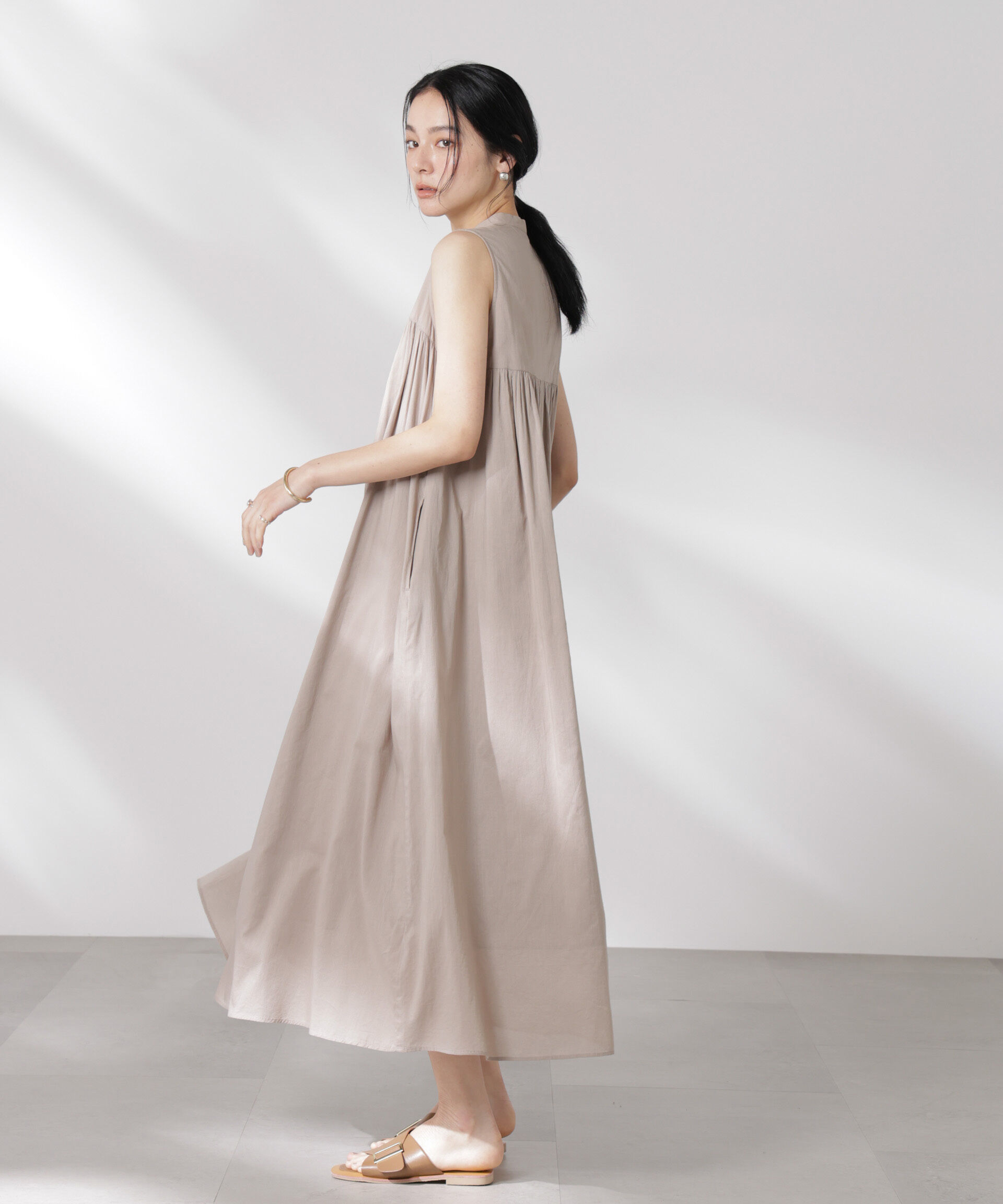 nano･universe「made in india コットンノースリーブワンピース」|ワンピース|