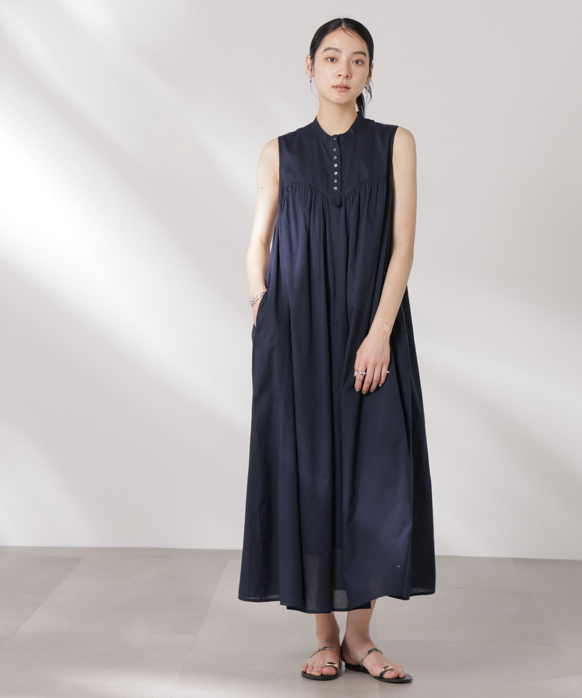 nano･universe「made in india コットンノースリーブワンピース」|ワンピース|