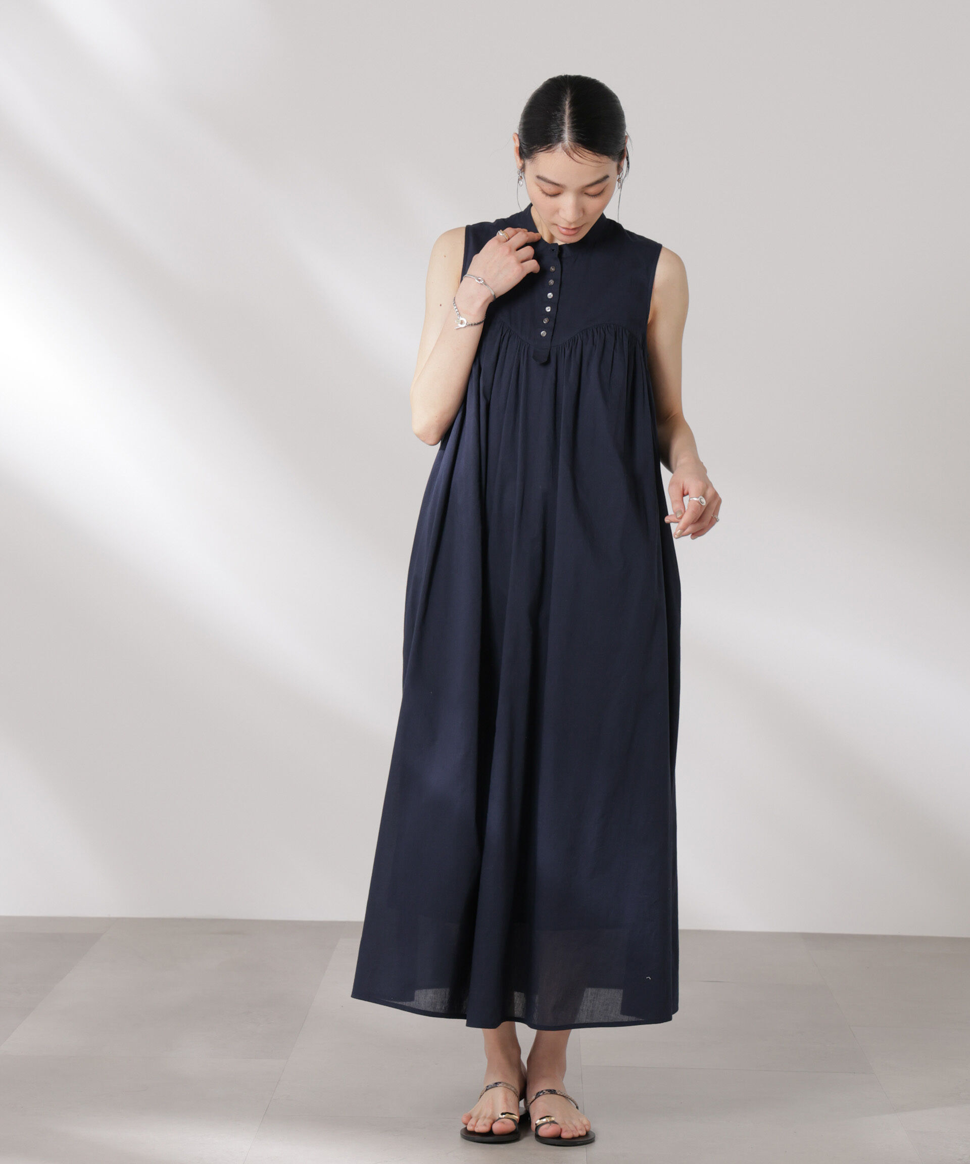 nano･universe「made in india コットンノースリーブワンピース」|ワンピース|