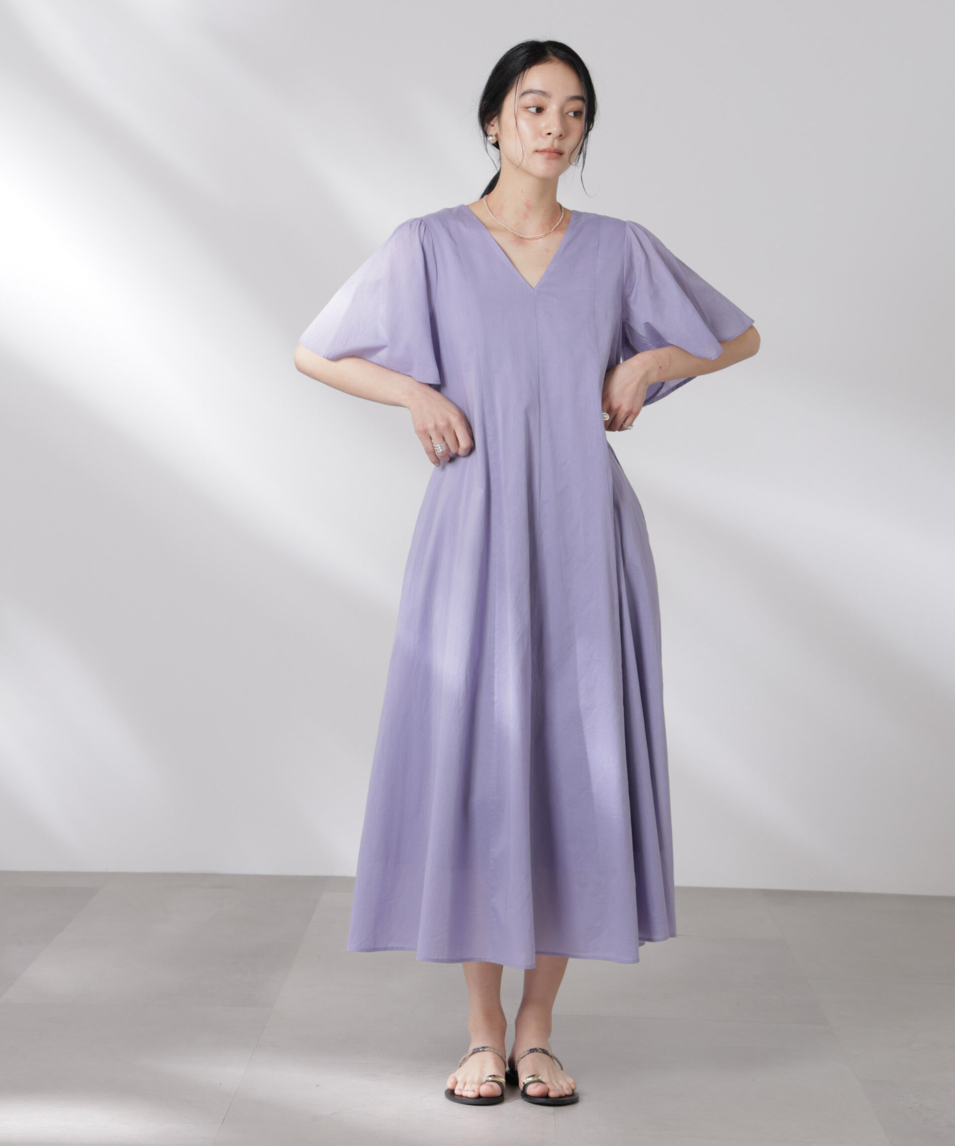 nano･universe「made in india コットンフレアワンピース」|ワンピース|