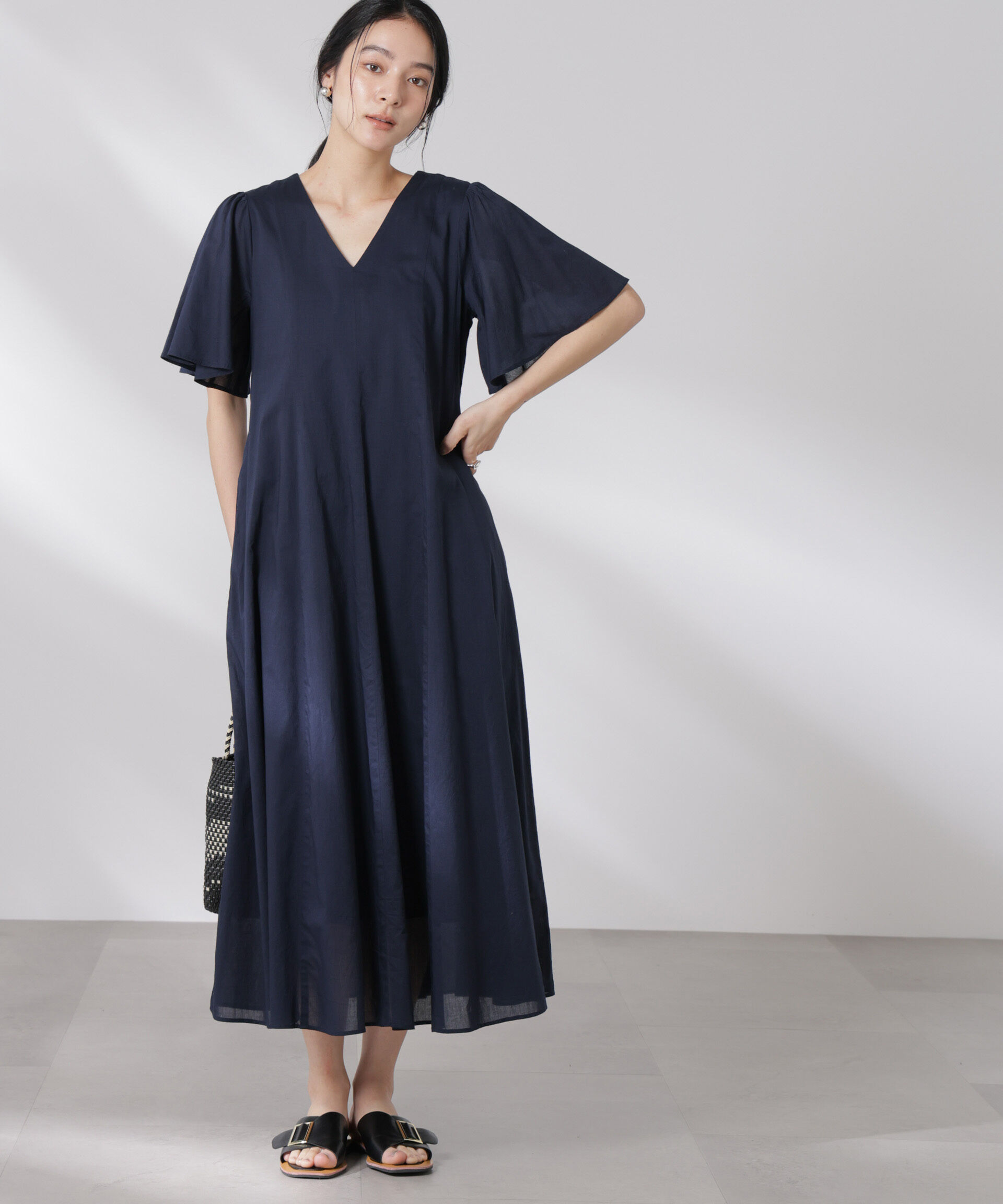 nano･universe「made in india コットンフレアワンピース」|ワンピース|