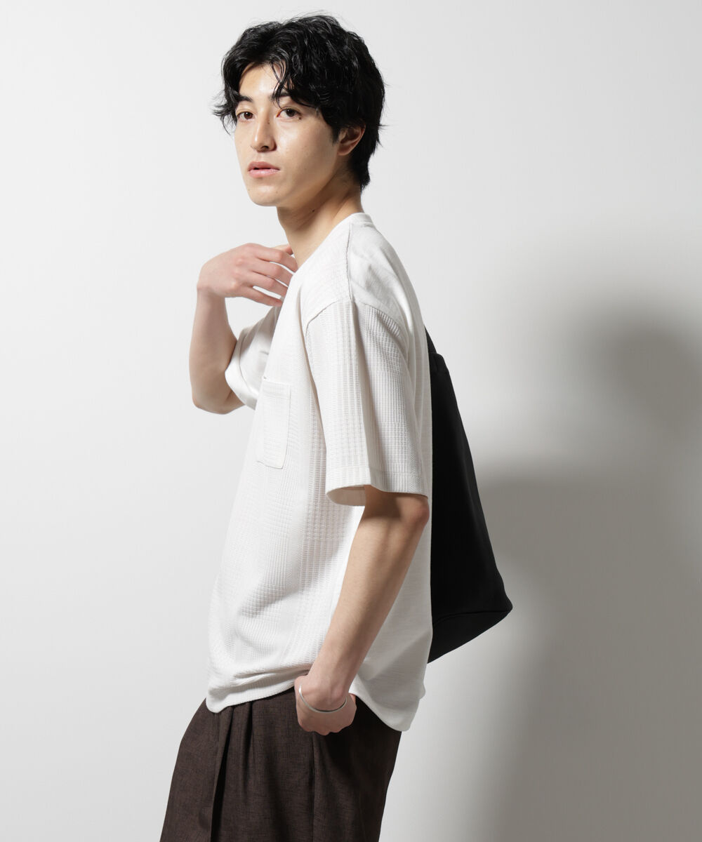 nano･universe「リンクスカノコ コンビTシャツ 半袖」|Tシャツ・カットソー|