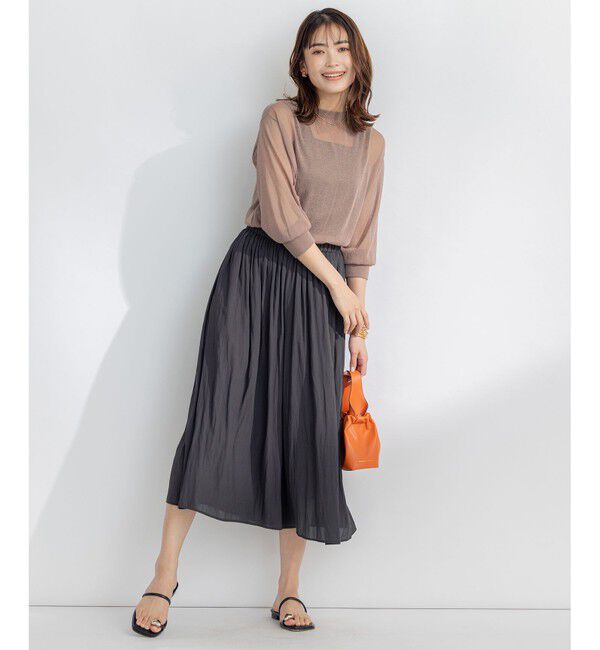 組曲「【ウエストゴム・WEB限定】シアープリーツライクシフォン パンツ」|その他|