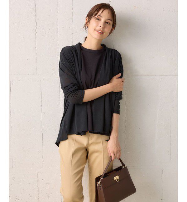 組曲「【WEB限定】シアーツイルジャージーショート カーディガン」|カーディガン|