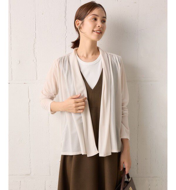 組曲「【WEB限定】シアーツイルジャージーショート カーディガン」|カーディガン|