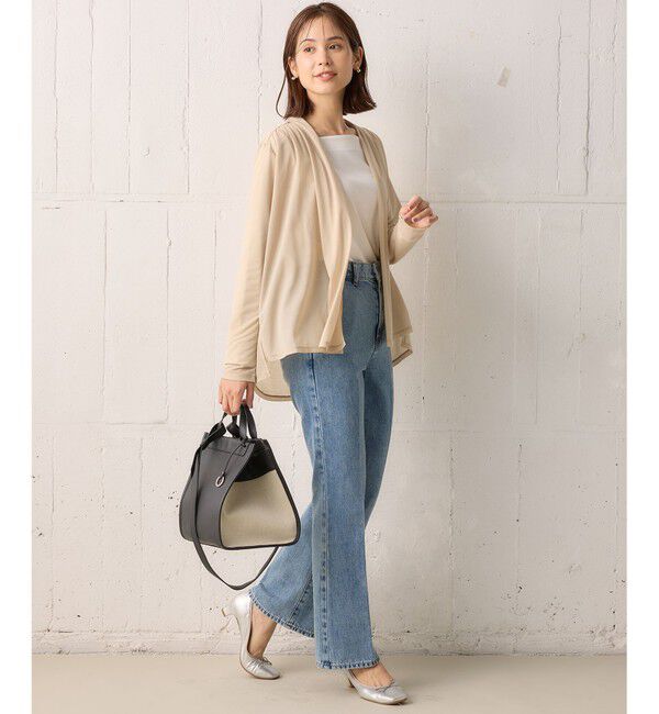 組曲「【WEB限定】シアーツイルジャージーショート カーディガン」|カーディガン|