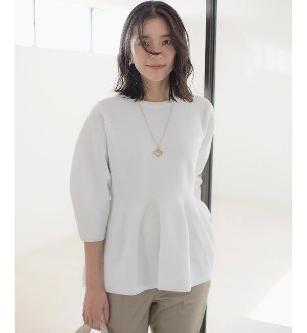 組曲「【WEB限定】スポンディッシュペプラム ニット」|ニット・セーター|