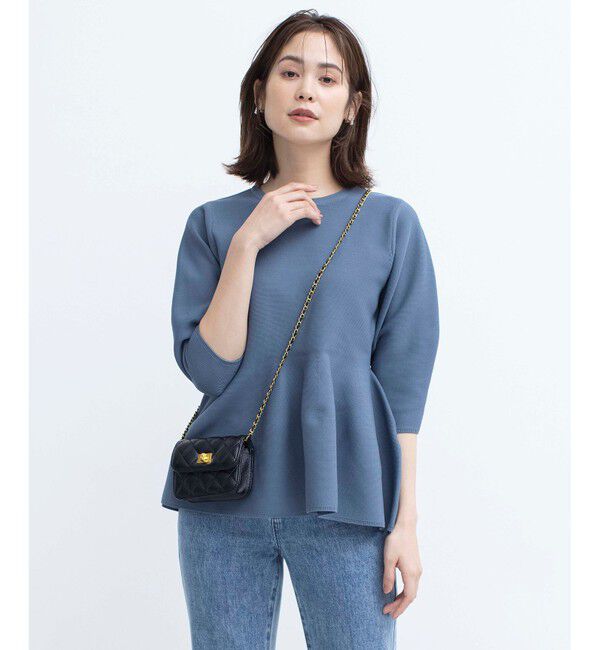 組曲「【WEB限定】スポンディッシュペプラム ニット」|ニット・セーター|