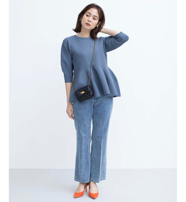 組曲「【WEB限定】スポンディッシュペプラム ニット」|ニット・セーター|