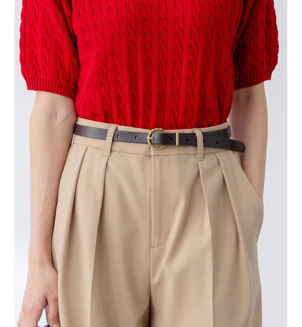 組曲「ツイストバックルレザーベルト」|ベルト|ブラウン系