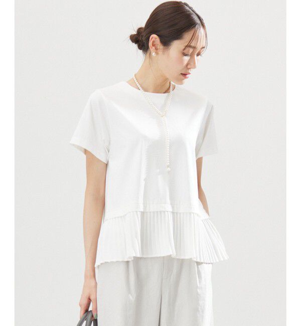 組曲「クールプレーティング天竺プリーツ カットソー」|Tシャツ・カットソー|