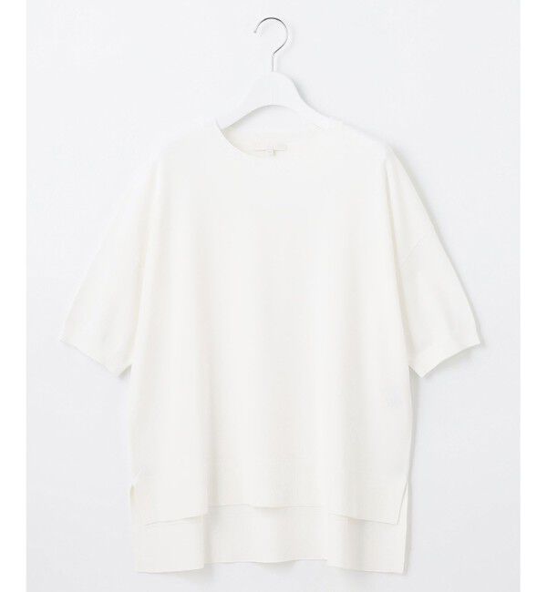 自由区「【接触冷感・UVカット・WEB限定カラーあり】クレープストレッチプルオーバー ニット」|ニット・セーター|