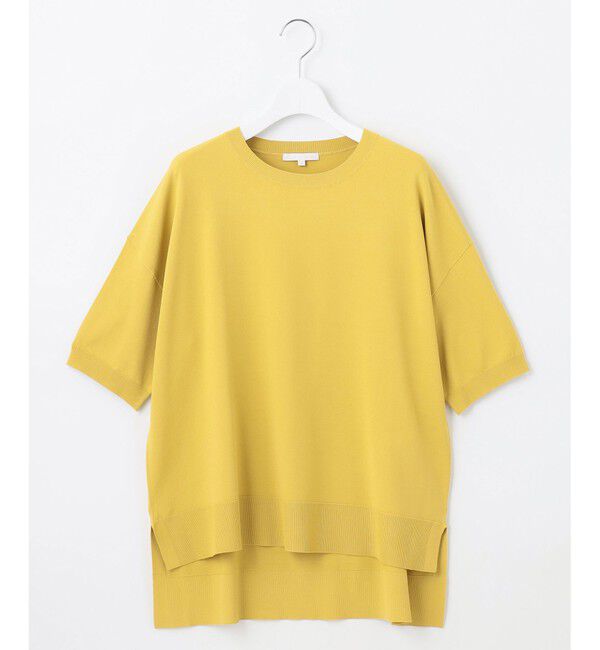 自由区「【接触冷感・UVカット・WEB限定カラーあり】クレープストレッチプルオーバー ニット」|ニット・セーター|