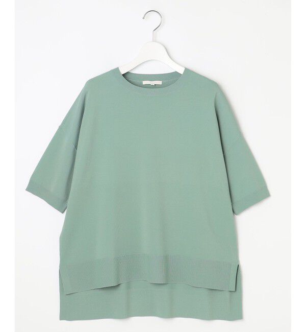 自由区「【接触冷感・UVカット・WEB限定カラーあり】クレープストレッチプルオーバー ニット」|ニット・セーター|