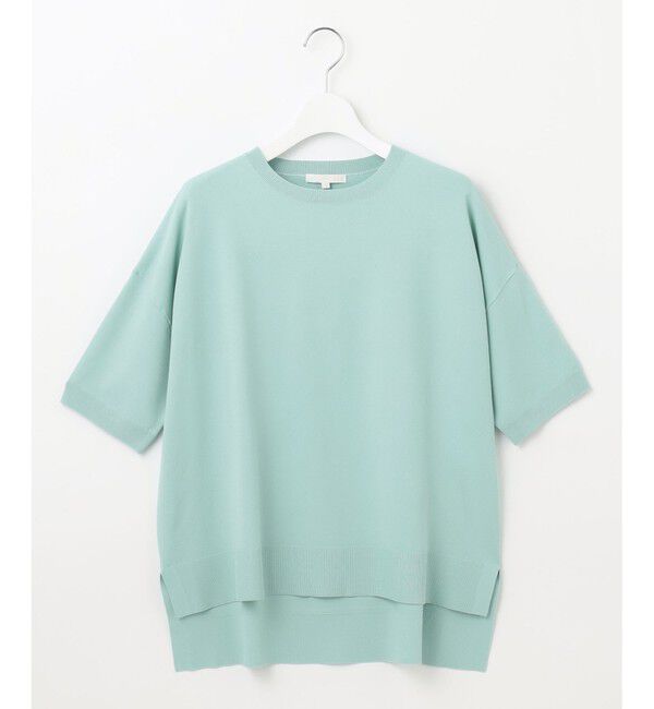 自由区「【接触冷感・UVカット・WEB限定カラーあり】クレープストレッチプルオーバー ニット」|ニット・セーター|