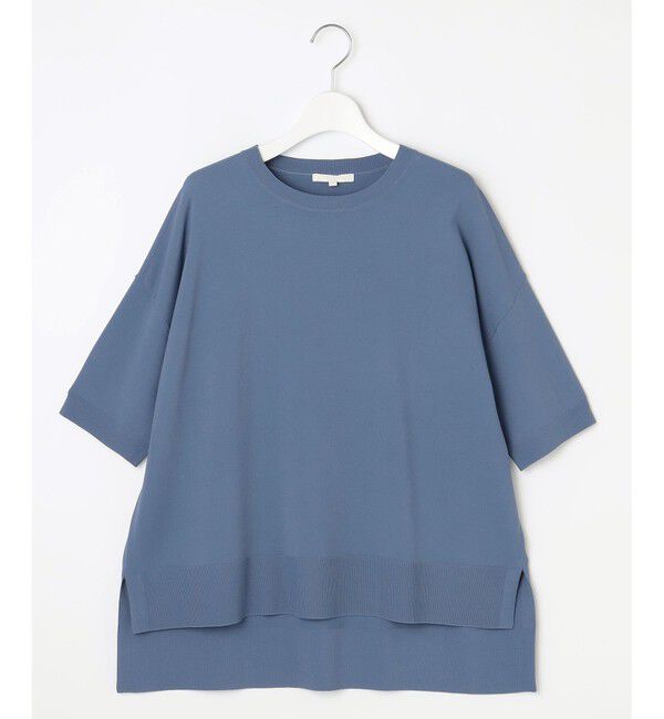 自由区「【接触冷感・UVカット・WEB限定カラーあり】クレープストレッチプルオーバー ニット」|ニット・セーター|