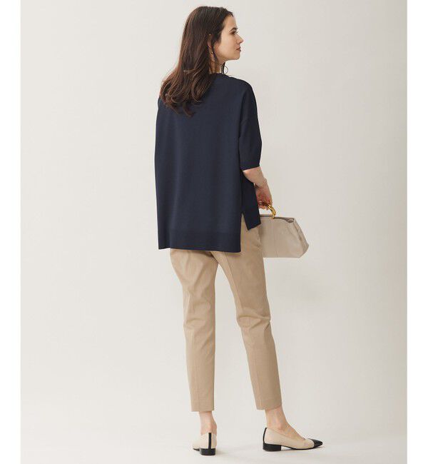 自由区「【接触冷感・UVカット・WEB限定カラーあり】クレープストレッチプルオーバー ニット」|ニット・セーター|