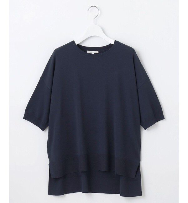 自由区「【接触冷感・UVカット・WEB限定カラーあり】クレープストレッチプルオーバー ニット」|ニット・セーター|