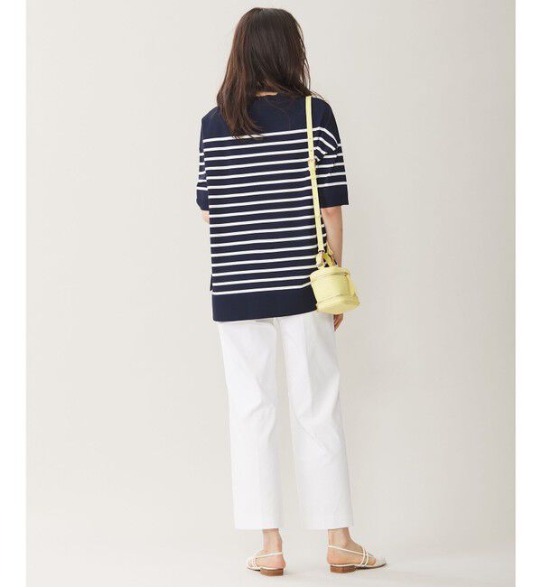 自由区「【接触冷感・UVカット・WEB限定カラーあり】クレープストレッチプルオーバー ニット」|ニット・セーター|