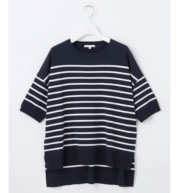 自由区「【接触冷感・UVカット・WEB限定カラーあり】クレープストレッチプルオーバー ニット」|ニット・セーター|