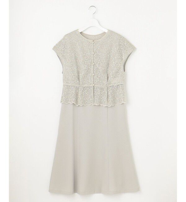 自由区「【カタログ掲載・洗える】レースブラウスコンビ ワンピース」|ワンピース|