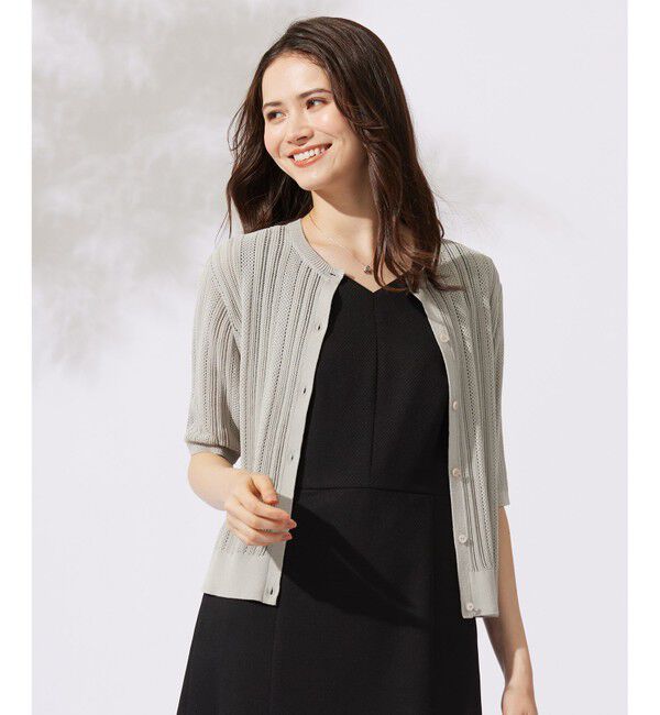 自由区「【カタログ掲載・セットアップ対応・洗える】シアーコイル カーディガン」|カーディガン|サンド