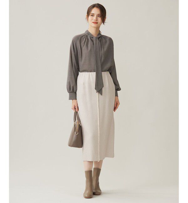 自由区「ブライトリングツイードストレート スカート」|スカート|